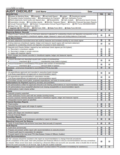 8 financial audit checklist template in pdf doc free premium templates efficiency ratio analysis panasonic income statement