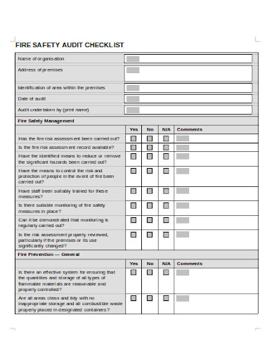 10 Safety Audit Checklist Templates In Pdf Word Free And Premium 6423