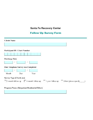 follow up survey form template
