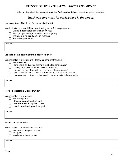 follow up survey form in pdf