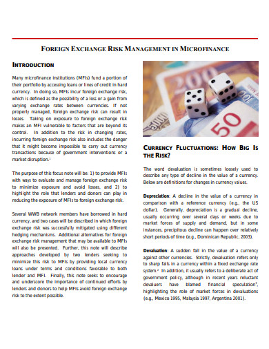 case study on foreign exchange risk management in india