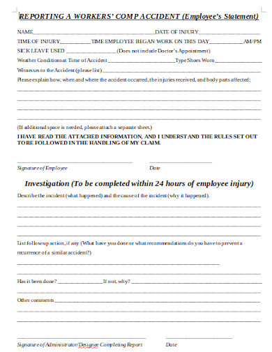 11+ Employee Witness Statement Templates in PDF | Word | Free & Premium ...