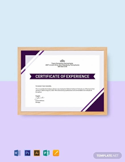 free certificate of job experience template