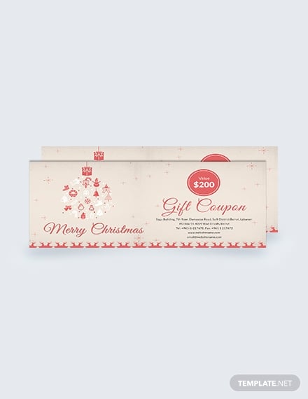 free christmas discount coupon template