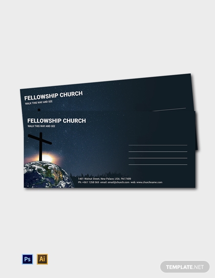 free church envelope template