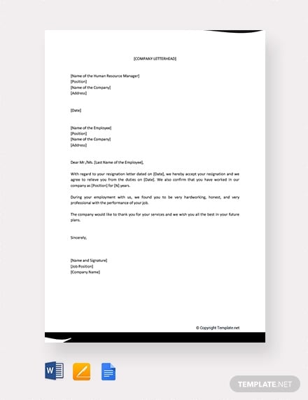 free-company-relieving-letter