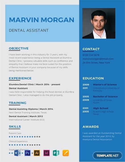 free-dental-assistant-resume-template