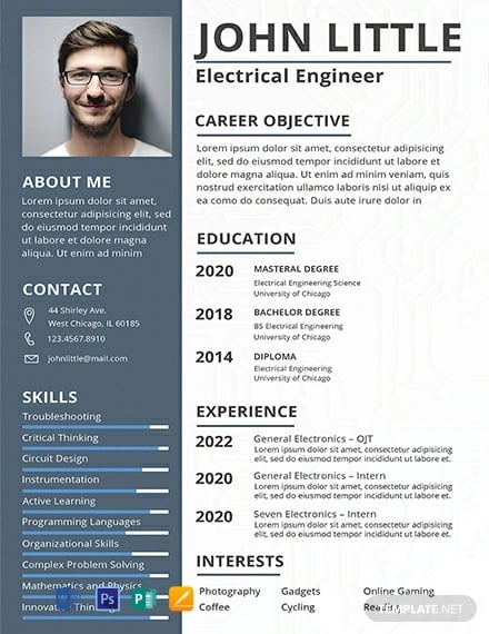 free electrical engineer fresher resume template