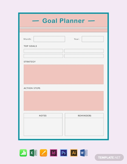 free goal planner template
