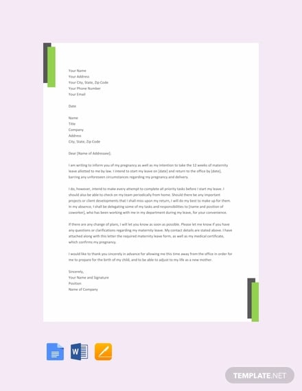 free-maternity-leave-letter-template
