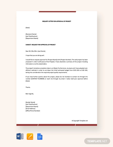 request letter for approval of research