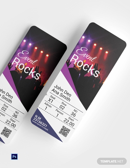 free rock party ticket template