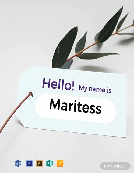 free sample name tag template 440x570