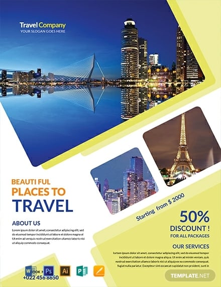 free travel agency flyer template