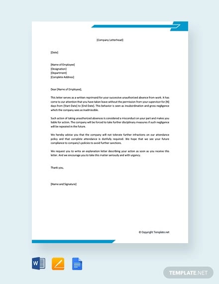 Final Warning Letter For Absenteeism from images.template.net