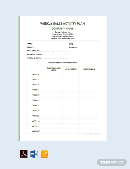 36+ Activity Plan - Sample, Example, Format