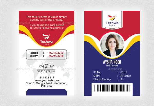 Id Card Template For Microsoft Word