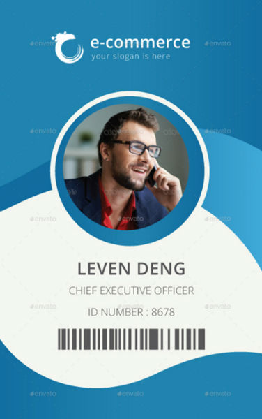 employee id card template psd file free download