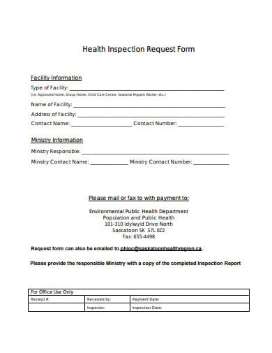 health inspection request form