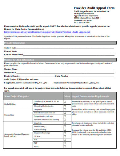 health-record-audit-appeal-form-template