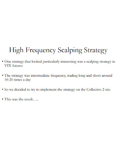high frequency scalping strategy template