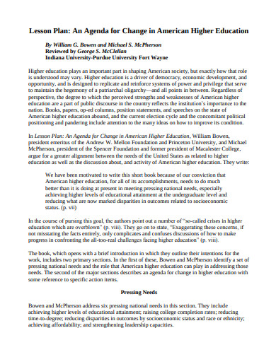 11+ Higher Education Lesson Plan Templates in PDF | DOC