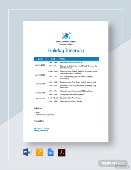 9+ Holiday Planner in Google Docs | MS Word | Pages | Editable PDF