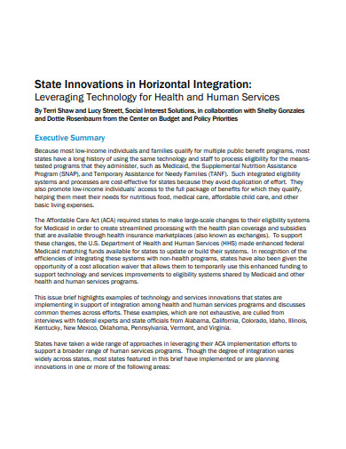 horizontal integration in pdf