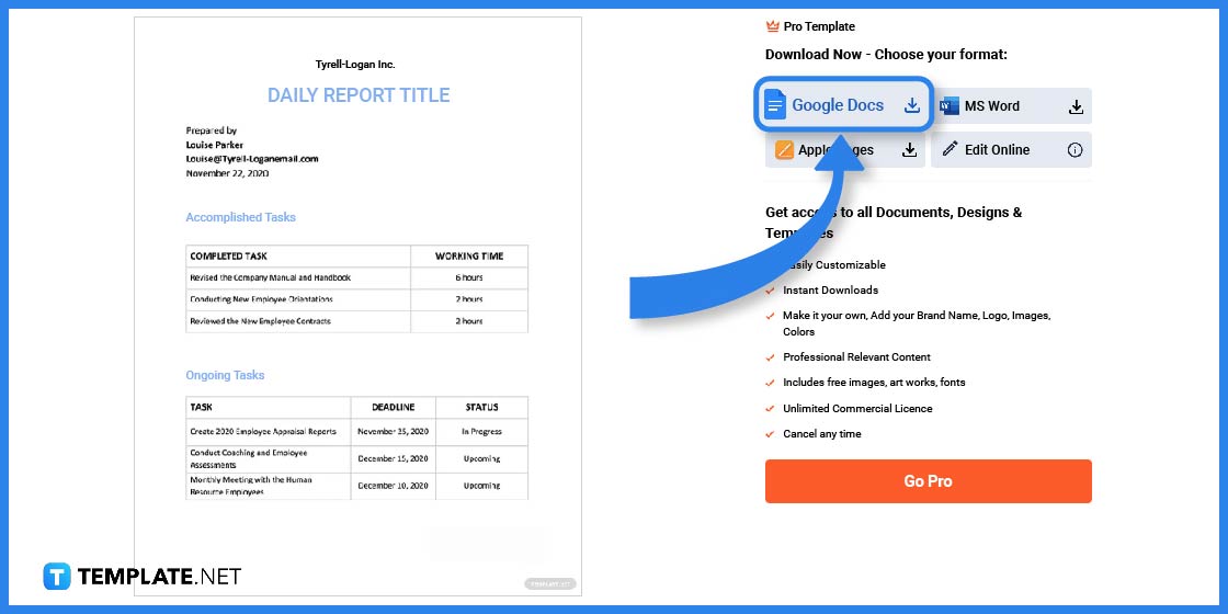how to build a daily report step