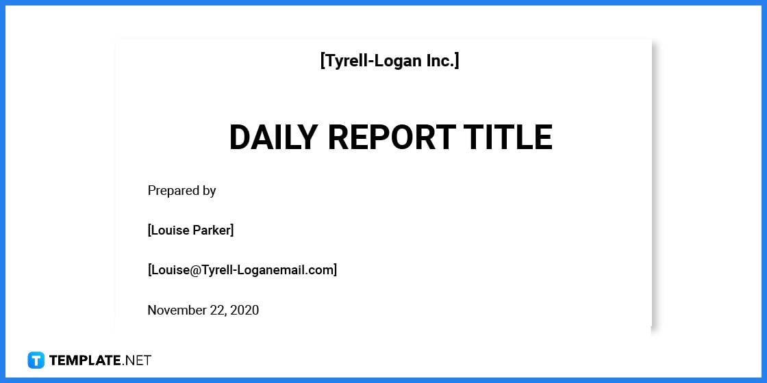 how to make a daily report step