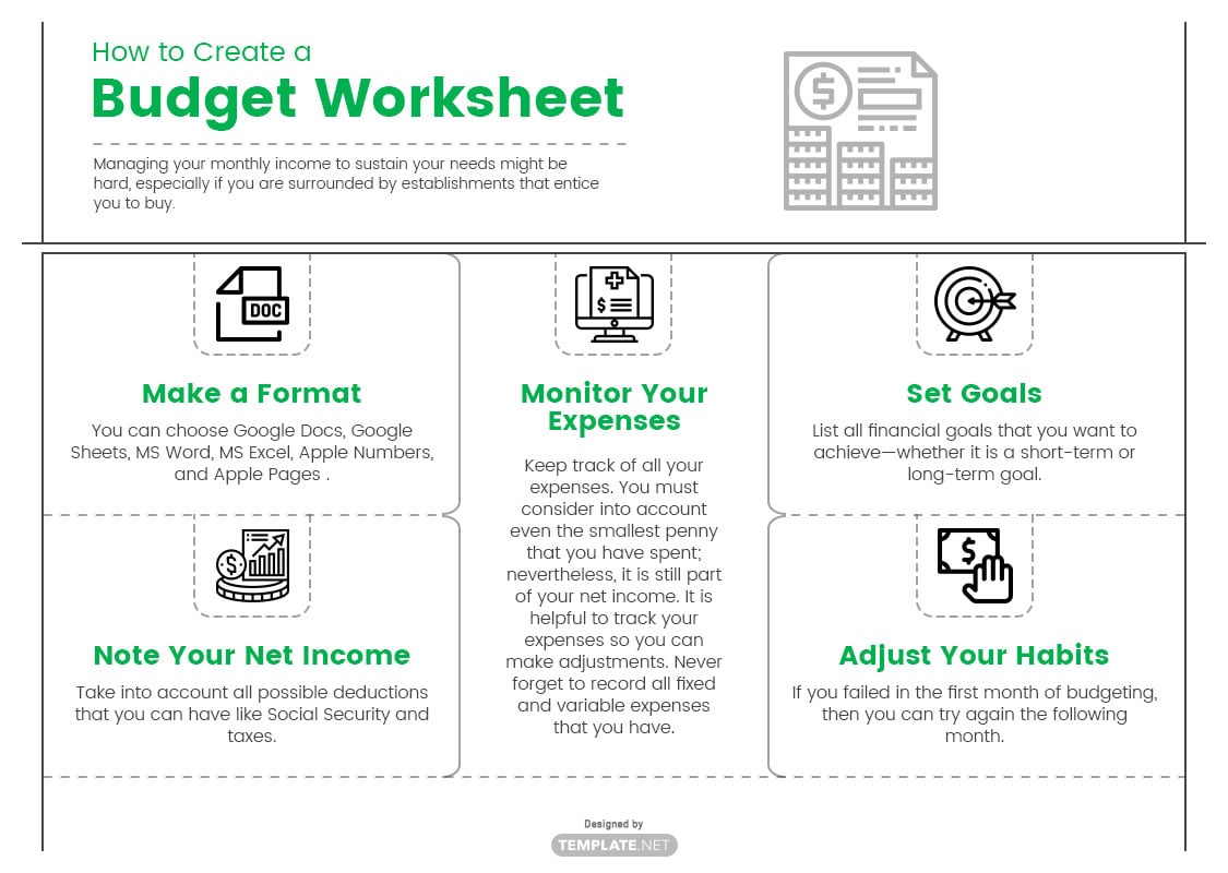 budget worksheet template