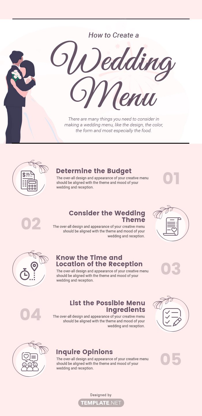 wedding menu template