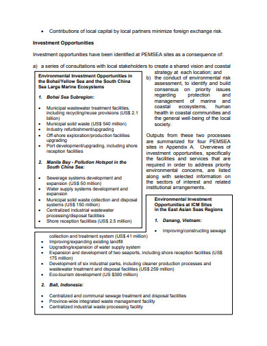 implementation of investment opportunities proposal template