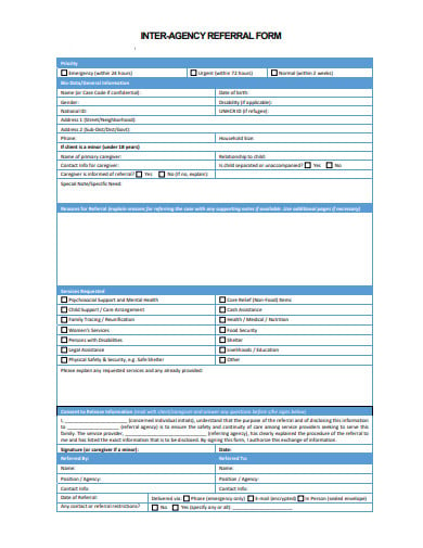 inter agency referral form protection