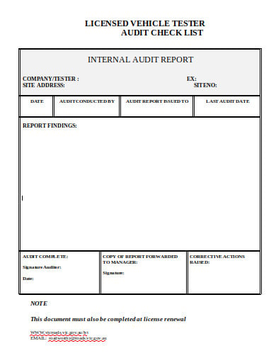 internal audit annual report in doc