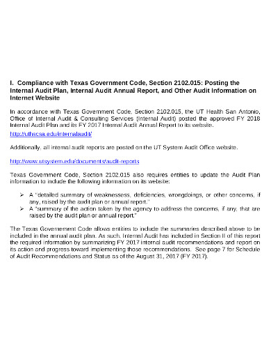 10+ Internal Audit Report Templates in PDF | Word