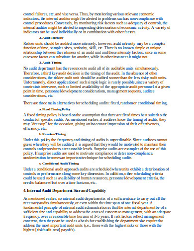 internal audit risk assessment in doc