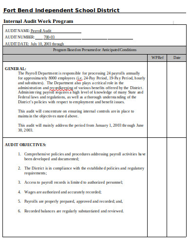 10 Payroll Audit Report Templates In Pdf Doc