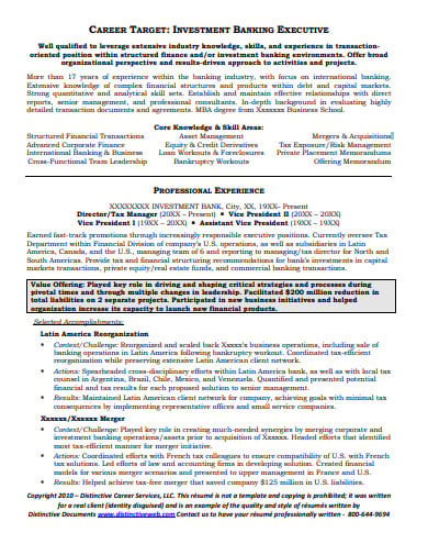 investment-banking-executive-resume