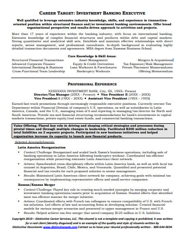 14 Investment Banking Resume Templates In Pdf Word Illustrator Indesign Apple Pages