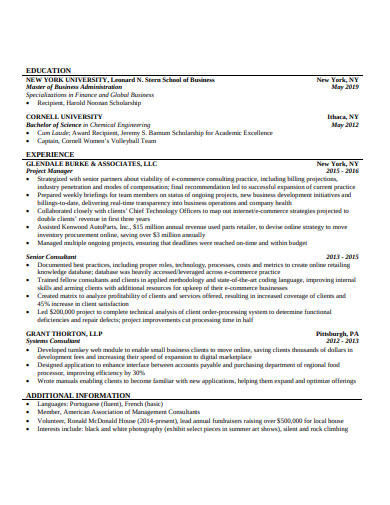 14+ Investment Banking Resume Templates in PDF | Word | Illustrator ...