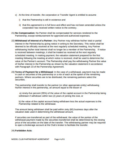 investment club agreement template in pdf
