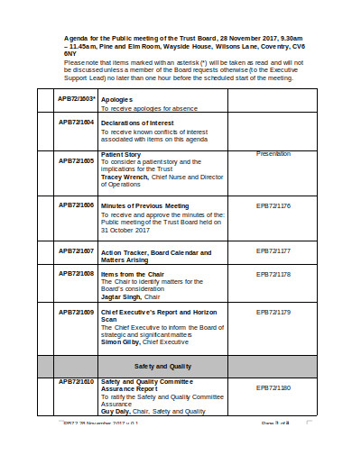 10+ Investment Committee Agenda Templates in PDF | DOC