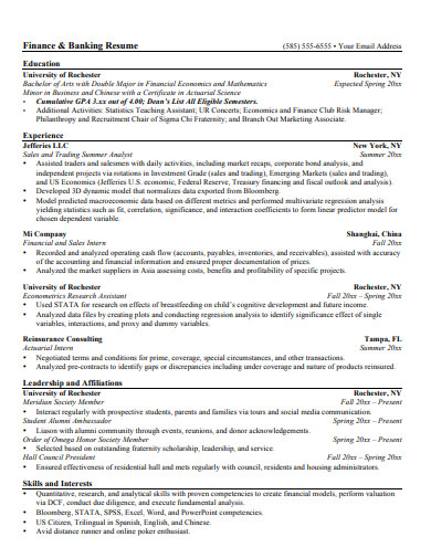 Investment Banking Resume Template Investment Banking Resume Template