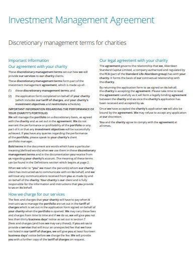 11 Investment Management Agreement Templates In PDF DOC