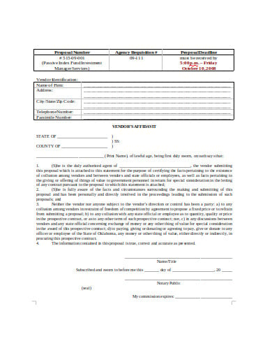 investment management proposal contract