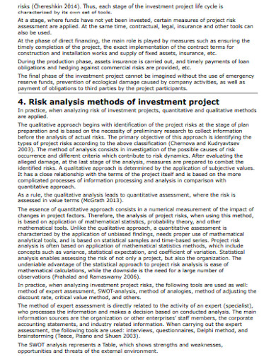 investment strategic risk analysis