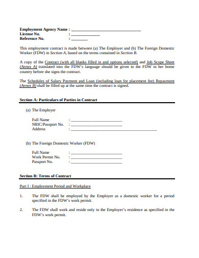 6+ Job Agency Contract Templates in DOC | PDF