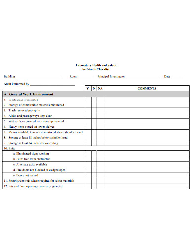 10+ Safety Audit Checklist Templates in PDF | WORD