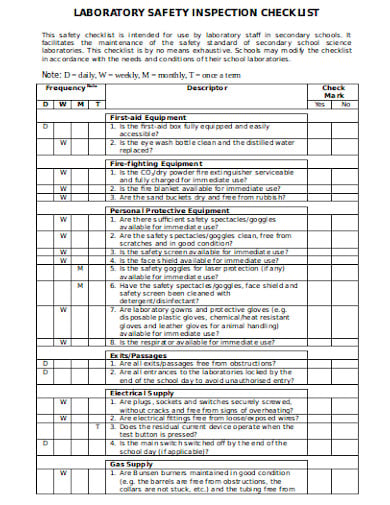 11+ Laboratory Safety Audit Checklist Templates in Doc | PDF